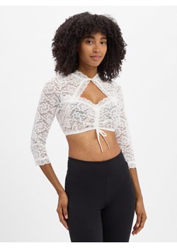 Krüger Dirndl Damska bluzka dirndl wykonana z koronki Kobiety écru jednolity ze sklepu vangraaf w kategorii Bluzki damskie - zdjęcie 185059516