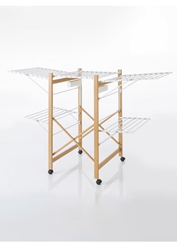 IDOMYA Essentials Suszarka &quot;Deluxe&quot; w kolorze biało-jasnobrązowym na pranie - 176 x 105 x 60 cm ze sklepu Limango Polska w kategorii Akcesoria łazienkowe - zdjęcie 185062746