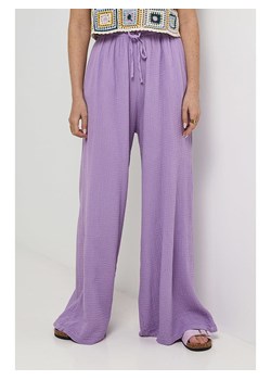 Rodier Lin Lniane spodnie w kolorze fioletowym ze sklepu Limango Polska w kategorii Spodnie damskie - zdjęcie 185062835
