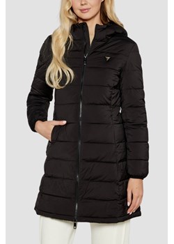GUESS Czarna długa damska kurtka New Aleta, Rozmiar XS ze sklepu outfit.pl w kategorii Kurtki damskie - zdjęcie 185063778