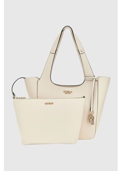 GUESS Beżowa shopperka damska Calista 2 In 1 ze sklepu outfit.pl w kategorii Torby Shopper bag - zdjęcie 185064237