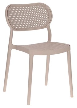 Nowoczesne krzesło do ogrodu w kolorze taupe C2-S60 ze sklepu Edinos.pl w kategorii Krzesła ogrodowe - zdjęcie 185064357
