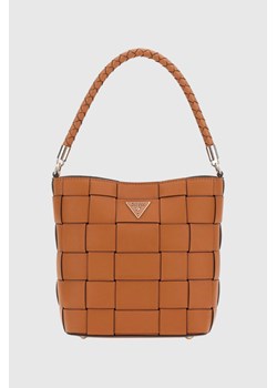 GUESS Brązowa torebka damska Maylee Bucket ze sklepu outfit.pl w kategorii Torby Shopper bag - zdjęcie 185065096