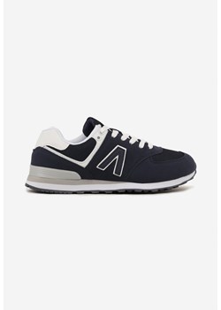 Granatowe Buty Sportowe Sneakersy z Ozdobną Aplikacją Rilazea ze sklepu born2be.pl w kategorii Buty sportowe męskie - zdjęcie 185065426