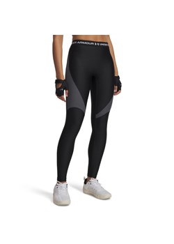 Damskie legginsy treningowe Under Armour HeatGear Rib - czarne ze sklepu Sportstylestory.com w kategorii Spodnie damskie - zdjęcie 185065849
