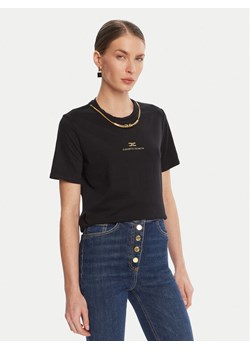 Elisabetta Franchi T-Shirt MA-028-56E2-V240 Czarny Regular Fit ze sklepu MODIVO w kategorii Bluzki damskie - zdjęcie 185066925