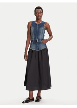 Desigual Sukienka jeansowa Poplin 25WWVD03 Granatowy Regular Fit ze sklepu MODIVO w kategorii Sukienki - zdjęcie 185066928