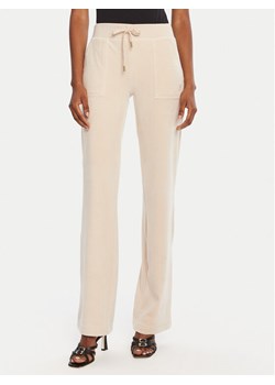 Juicy Couture Spodnie dresowe Del Ray JCAP180G Beżowy Regular Fit ze sklepu MODIVO w kategorii Spodnie damskie - zdjęcie 185066986