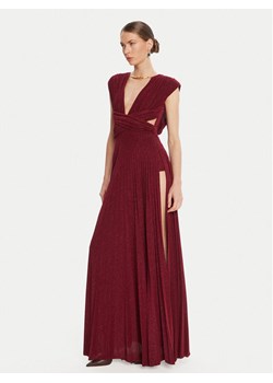 Elisabetta Franchi Sukienka wieczorowa AB-R15-56E2-V690 Bordowy Regular Fit ze sklepu MODIVO w kategorii Sukienki - zdjęcie 185067047