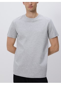 Reserved - Bawełniany t-shirt regular - jasnoszary ze sklepu Reserved w kategorii T-shirty męskie - zdjęcie 185068376