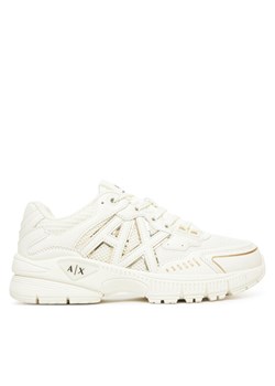Sneakersy Armani Exchange XW002153 AF19535 MZ128 Écru ze sklepu eobuwie.pl w kategorii Buty sportowe damskie - zdjęcie 185069179