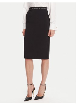 Elisabetta Franchi Spódnica midi GO-118-56E2-v220 Czarny Regular Fit ze sklepu MODIVO w kategorii Spódnice - zdjęcie 185070219