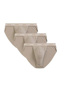 Atlantic 3-pack slipy męskie tanga 3BMP-1582-BEŻOWY, Kolor beżowy, Rozmiar S, ATLANTIC ze sklepu Intymna w kategorii Majtki męskie - zdjęcie 185073736