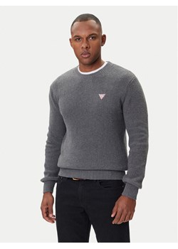 Guess Sweter M4BR30 Z3HM1 Szary Regular Fit ze sklepu MODIVO w kategorii Swetry męskie - zdjęcie 185073918