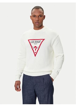 Guess Jeans Sweter M4BR32 Z3HM1 Écru Regular Fit ze sklepu MODIVO w kategorii Swetry męskie - zdjęcie 185073927