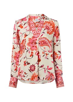 Emily van den Bergh Bluzka damska Kobiety Satyna beżowy wzorzysty ze sklepu vangraaf w kategorii Bluzki damskie - zdjęcie 185074857