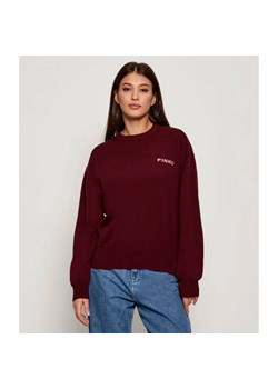 Pinko Wełniany sweter | Loose fit | z dodatkiem kaszmiru ze sklepu Gomez Fashion Store w kategorii Swetry damskie - zdjęcie 185078889