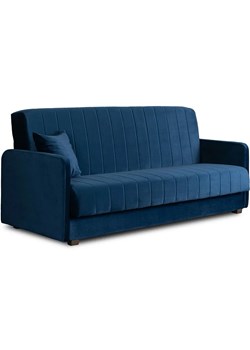 Granatowa elegancka sofa welurowa A7-N48 ze sklepu Edinos.pl w kategorii Sofy i kanapy - zdjęcie 185079868