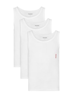 HUGO Komplet 3 tank topów 50545681 Biały Slim Fit ze sklepu MODIVO w kategorii T-shirty męskie - zdjęcie 185079998