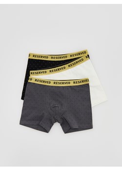 Reserved - Bawełniane bokserki 3 pack - ciemnoszary ze sklepu Reserved w kategorii Majtki dziecięce - zdjęcie 185083229