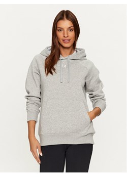 Under Armour Bluza Ua Rival Fleece Hoodie 1379500 Szary Loose Fit ze sklepu MODIVO w kategorii Bluzy damskie - zdjęcie 185083797
