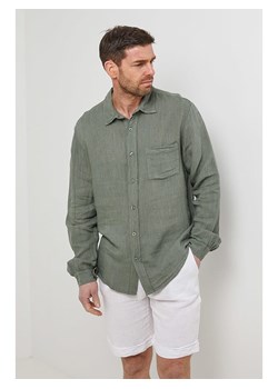 Rodier Lin Lniana koszula w kolorze khaki ze sklepu Limango Polska w kategorii Koszule męskie - zdjęcie 185084779