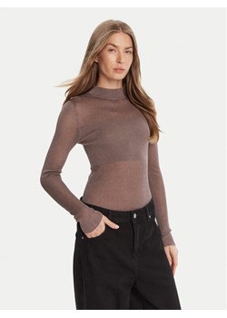 HUGO Sweter Slumy_B 50543045 Beżowy Slim Fit ze sklepu MODIVO w kategorii Swetry damskie - zdjęcie 185085508