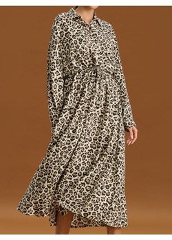 Sinsay - Sukienka midi w panterkę - wielobarwny ze sklepu Sinsay w kategorii Sukienki - zdjęcie 185087049