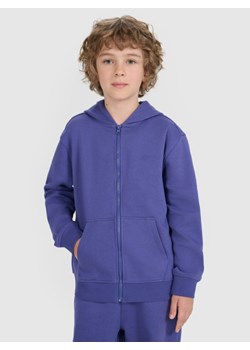 Chłopięca bluza rozpinana z kapturem 4F 4FJRAW25TSWSM2488 - niebieska ze sklepu Sportstylestory.com w kategorii Bluzy chłopięce - zdjęcie 185137917