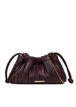 Torebka Calvin Klein Plisse Mini Drawstring Bag LV04F3077G Bordowy ze sklepu eobuwie.pl w kategorii Listonoszki - zdjęcie 185138108