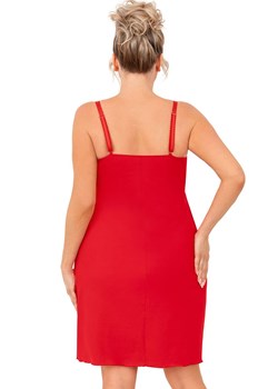 Czerwona koszula nocna na ramiączka plus size Sylvia, Kolor czerwony, Rozmiar 3XL, Donna ze sklepu Primodo w kategorii Koszule nocne - zdjęcie 185139826