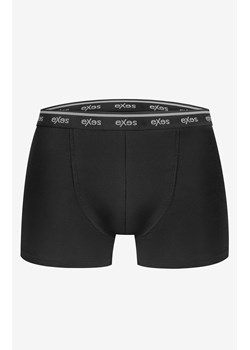 3-pack Bokserki męskie bawełniane z elastycznym zewnętrznym pasem EXBO395, Kolor czarno-szary, Rozmiar S, EXES ze sklepu Primodo w kategorii Majtki męskie - zdjęcie 185139829