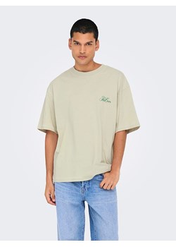 ONLY &amp; SONS Koszulka w kolorze beżowym ze sklepu Limango Polska w kategorii T-shirty męskie - zdjęcie 185140058