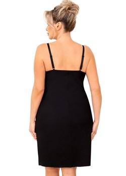 Czarna koszula nocna na ramiączka plus size Sylvia, Kolor czarny, Rozmiar 3XL, Donna ze sklepu Intymna w kategorii Koszule nocne - zdjęcie 185141277