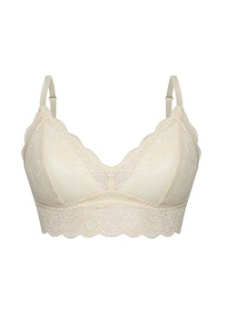Biustonosz miękki soft braletka z koronki piaskowy Kaja KA2, Kolor piaskowy, Rozmiar XS, Mefemi - id: 213091 - marki Mefemi - 185141327 Biustonosz miękki soft braletka z koronki piaskowy Kaja KA2, Kolor piaskowy, Rozmiar XS, Mefemi ze sklepu Intymna w kategorii Biustonosze - zdjęcie 185141327