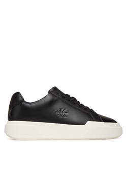 Sneakersy Calvin Klein Chunky Cupsole Laceup Lth Wn YW0YW01947 Czarny ze sklepu eobuwie.pl w kategorii Buty sportowe damskie - zdjęcie 185353316