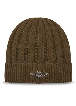 Czapka Aeronautica Militare 252CU0063UL00485 Zielony ze sklepu eobuwie.pl w kategorii Czapki zimowe męskie - zdjęcie 185353336