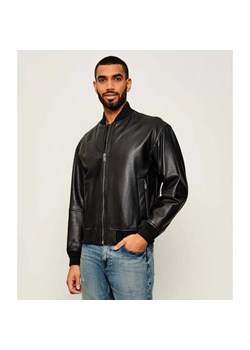 BOSS ORANGE Skórzana kurtka bomber Jobrice | Straight fit ze sklepu Gomez Fashion Store w kategorii Kurtki męskie - zdjęcie 185357088