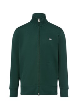 Gant Męska bluza rozpinana Mężczyźni jodłowy jednolity ze sklepu vangraaf w kategorii Bluzy męskie - zdjęcie 185362695