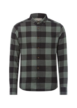 Only&Sons Męska koszula flanelowa - ONSGudmund Mężczyźni Regular Fit Bawełna seledynowy w kratkę ze sklepu vangraaf w kategorii Koszule męskie - zdjęcie 185362717