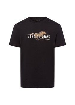 Mustang Koszulka męska - Austin Mężczyźni Bawełna czarny nadruk ze sklepu vangraaf w kategorii T-shirty męskie - zdjęcie 185362726
