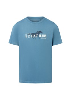 Mustang Koszulka męska - Austin Mężczyźni Bawełna petrol nadruk ze sklepu vangraaf w kategorii T-shirty męskie - zdjęcie 185362727