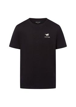 Mustang Koszulka męska - Austin Mężczyźni Bawełna czarny jednolity ze sklepu vangraaf w kategorii T-shirty męskie - zdjęcie 185362728