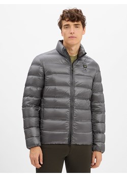 Blauer Pikowana kurtka męska Mężczyźni Sztuczne włókno szary jednolity ze sklepu vangraaf w kategorii Kurtki męskie - zdjęcie 185362777