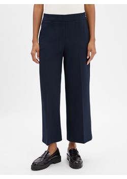 More & More Damskie spodnie materiałowe Kobiety wiskoza granatowy jednolity ze sklepu vangraaf w kategorii Spodnie damskie - zdjęcie 185362805