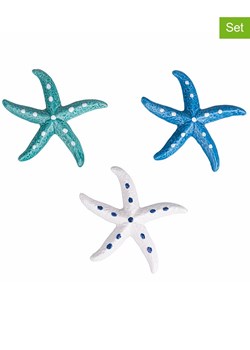 Villa d´Este Dekoracje (3 szt.) &quot;Sea Star&quot; w kolorze niebiesko-biało-turkusowym - 10 x 10 cm ze sklepu Limango Polska w kategorii Dekoracje - zdjęcie 185364579