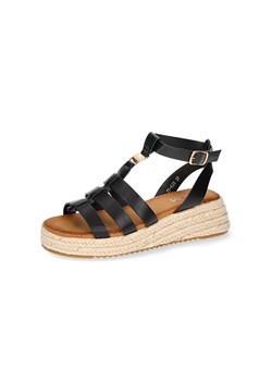 C&apos;M Sandały w kolorze czarnym na koturnie ze sklepu Limango Polska w kategorii Espadryle damskie - zdjęcie 185364867