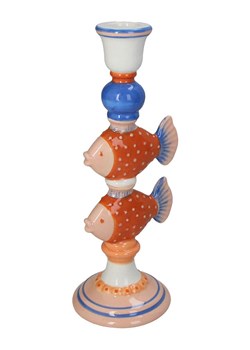 Kersten Świecznik &quot;Fishes&quot; ze wzorem - 10,4 x 26,5 x 9,3 cm ze sklepu Limango Polska w kategorii Świeczniki - zdjęcie 185365017