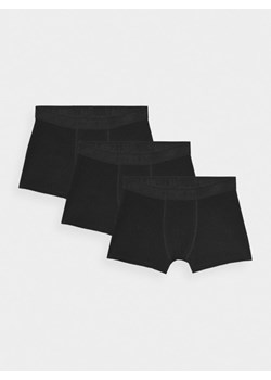 Chłopięce bokserki (3-pack) 4F 4FJWMM00UBXSM048 - czarne ze sklepu Sportstylestory.com w kategorii Majtki dziecięce - zdjęcie 185368167
