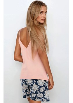 Krótka piżama damska Hello Beauty, Kolor różowo-granatowy, Rozmiar S, Momenti per me ze sklepu Primodo w kategorii Piżamy damskie - zdjęcie 185368988